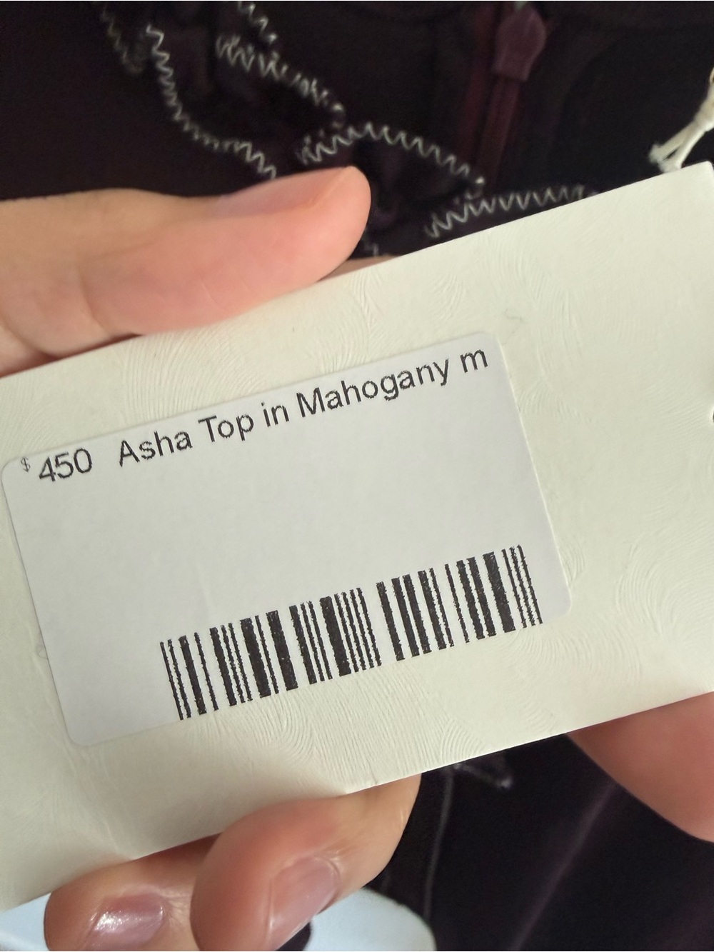 Ulla Johnson Asha Top Mahogany, new with tag - Picture 5 of 7